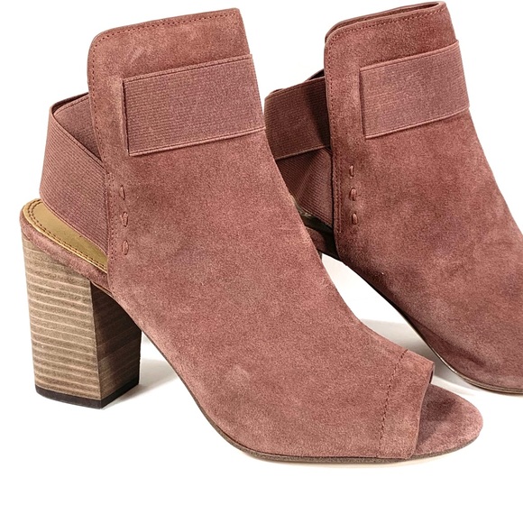 Splendid Daina Open Toe Brown Suede Booties Sz 10 - Picture 3 of 14